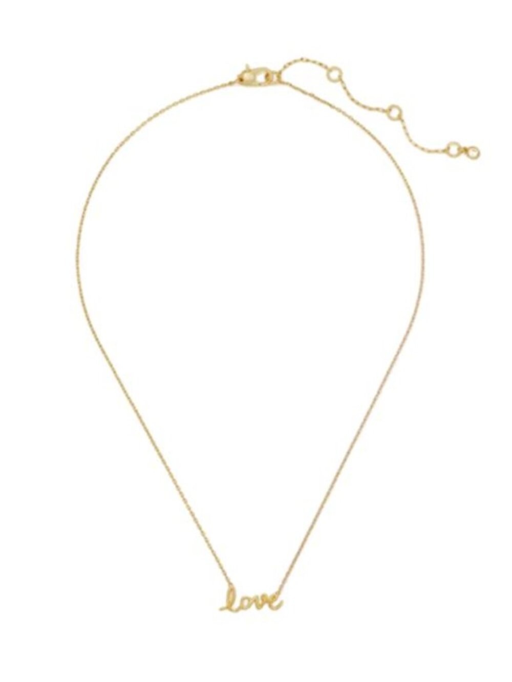 Kate Spade Say Yes Love Pendant Necklace Gold